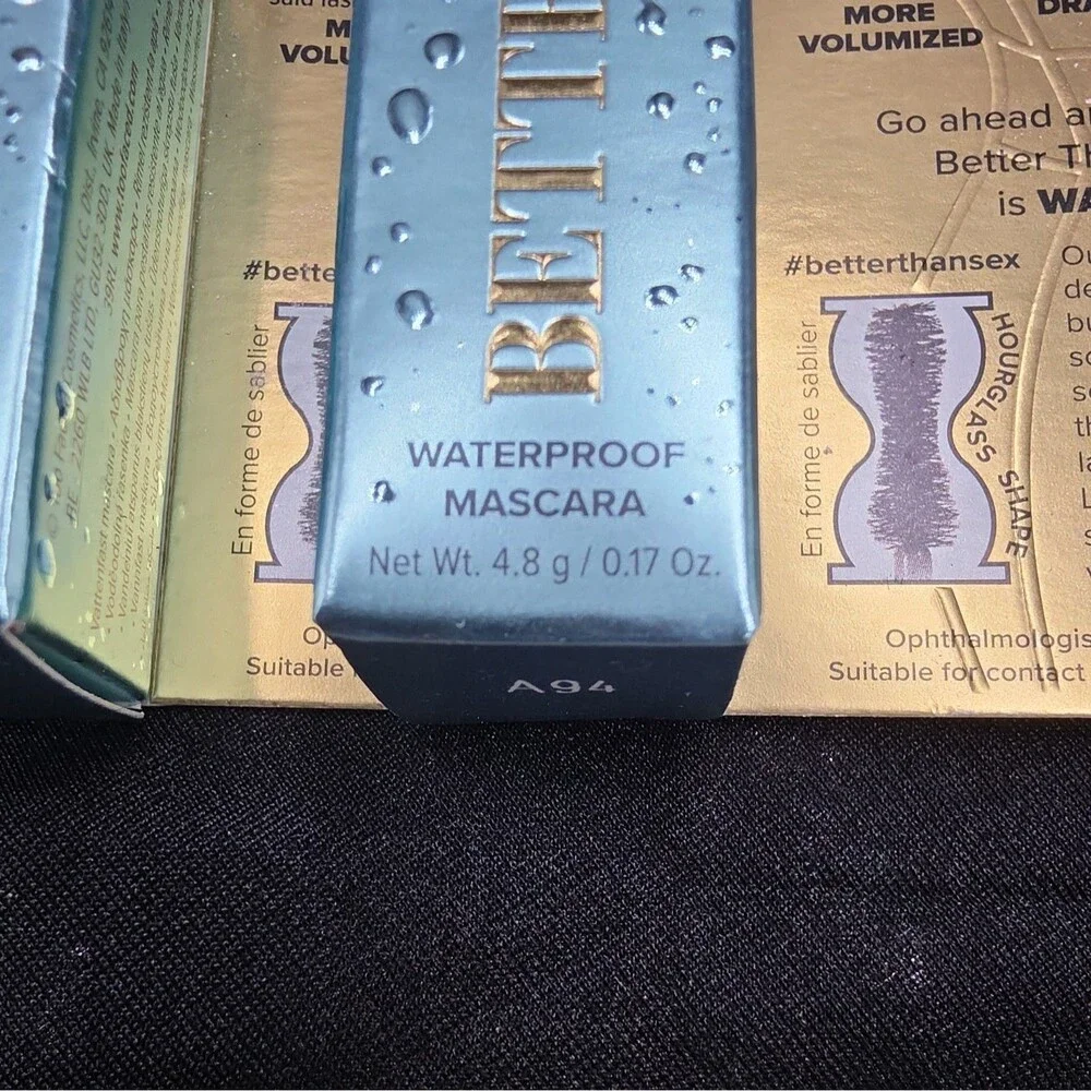 Too Faced Better Than Sex Waterproof Mascara Black 0.17 oz Set of 2 NIB